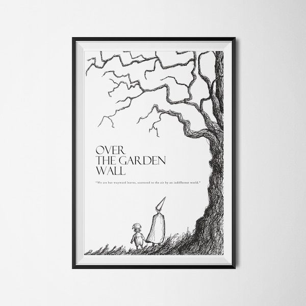 Over The Garden Wall - Wirt and Greg Poster - We are But Wayward Leaves - Brothers - Instant Download