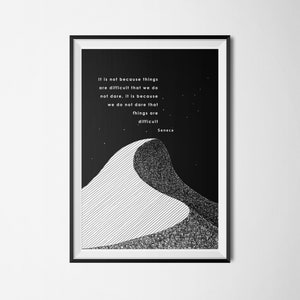 Seneca Quote Poster - Lucius Annaeus Seneca the Younger - Roman Philosopher - Instant Download