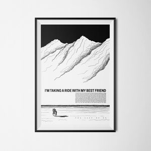 TLOU Soundtrack Poster - &quot;Never let me down again&quot; Lyrics - Ellie and Joel - Instant Download
