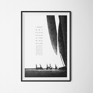 Fear Is The Mind Killer - Dune 2021 Movie Fanmade Poster - Instant Download