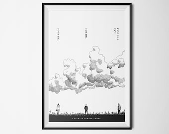 The Good, The Bad and The Ugly Minimalist Movie Poster - Instant Download