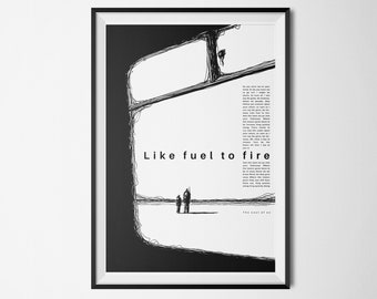Ellie et Joel TLOU Lyrics Poster - Fuel to Fire Agnes Obel song Print - Téléchargement instantané