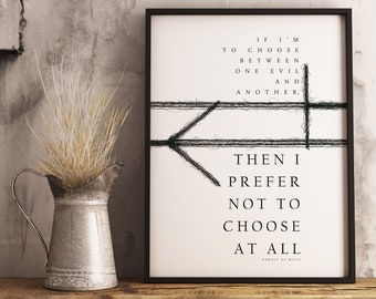 Quote Poster - Geralt of Rivia - I prefer not to - Instant download - Printable