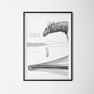 Aegon&#39;s Landing - GOT Poster - Instant Download