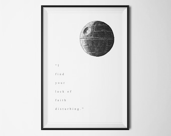 Death Star Poster - Quote - Instant Download