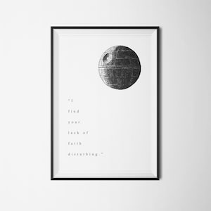 Póster de la Estrella de la Muerte - Cita - Descarga instantánea