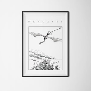 HOTD Poster - Dracarys - Caraxes and Army - GOT Print Instant Download