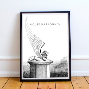 House Harkonnen - Ram-Headed Sphinx - Criosphinx - Dune Poster - Dune by Frank Herbert -Instant Download