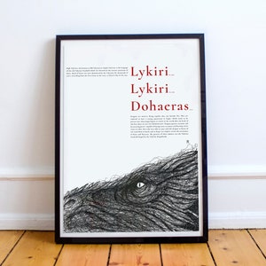 GOT Dragon Poster: Lykiri Dohaeras, Valyrian Art