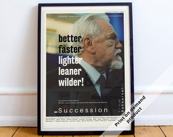 Succession Logan Roy Poster - S04E02 Rehearsal - Quote poster - Print On Demand
