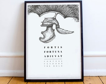 Fortis Fortuna Adiuvat - Fortune Favours The Bold - Latin Phrase