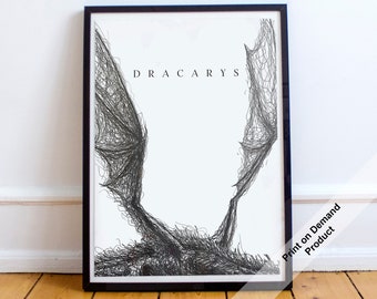 GOT Poster - Dracarys - Khaleesi - Mother of Dragons - Print on Demand