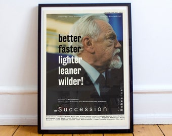 Succession Logan Roy Poster - S04E02 Rehearsal - Quote poster - Physical Print