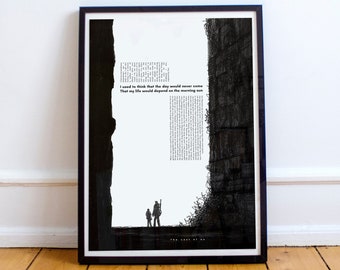 Ellie and Joel TLOU Lyrics Poster - True Faith 1987 New Order song Print  - Physical Print