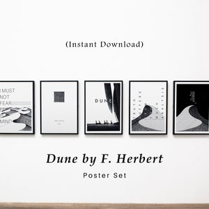 Dune Quote Prints: Frank Herbert Minimalist Poster Set (Digital Download)