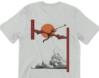 HOTD - Danza dei Draghi - Caraxes - Blood Wyrm - Design T-Shirt Unisex Premium - Argento