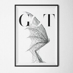GOT Poster - Dragon Wing - Dracarys - Inspirational Art Print - Instant Download