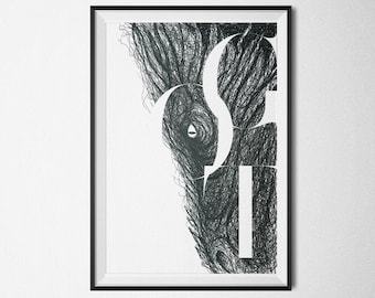 Póster de Juego de Tronos - Dragón - Tipografía - Impresión artística inspiradora - Descarga instantánea