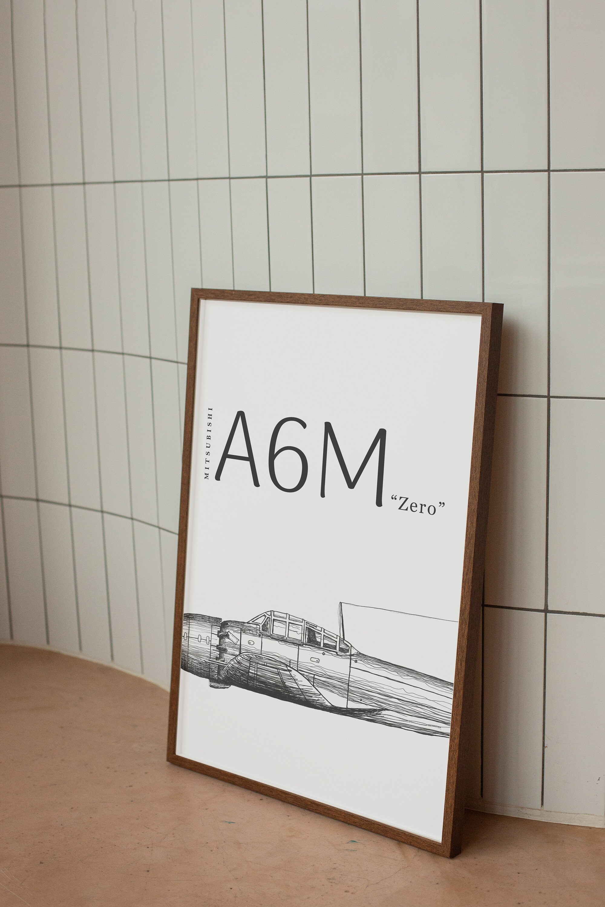 Mitsubishi A6M Zero Print - Ww2 Japanese Fighter Plane - Minimalist ...