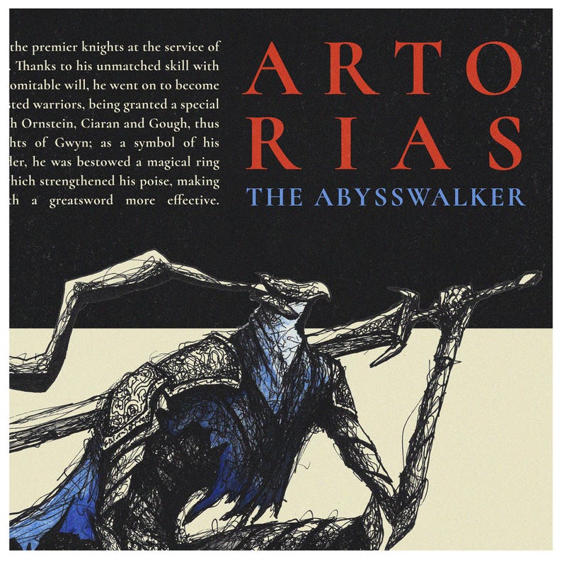 Dark Souls - Artorias the Abysswalker Fan Art Poster - Hand Drawing - Etsy