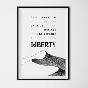 Dune Quote Poster - Frank Herbert - Find Your Liberty - Instant Download