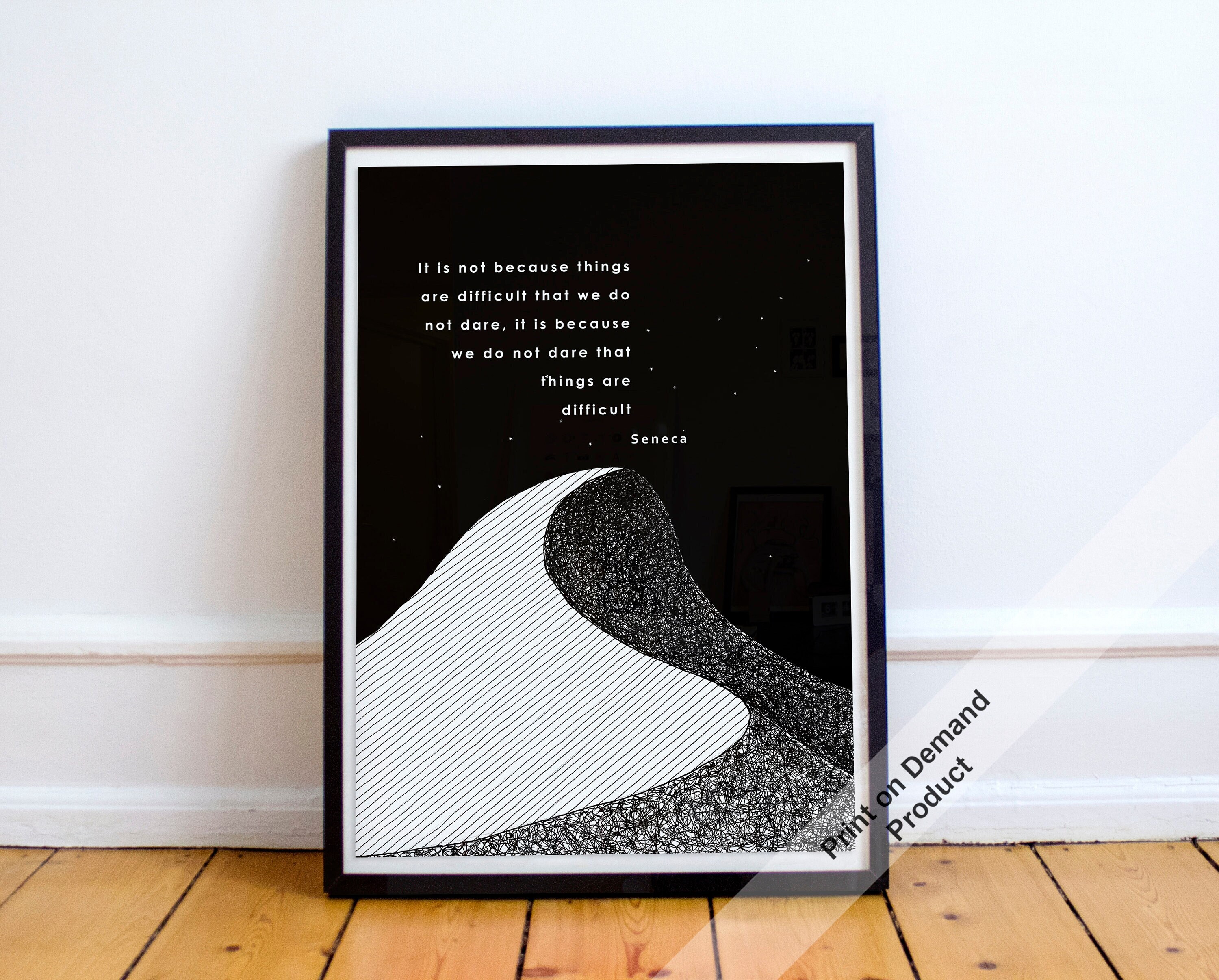 Seneca Quote Poster - Lucius Annaeus Seneca the Younger - Roman Philosopher - Print on Demand