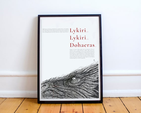GOT Dragon Poster: Lykiri Dohaeras, Valyrian Art