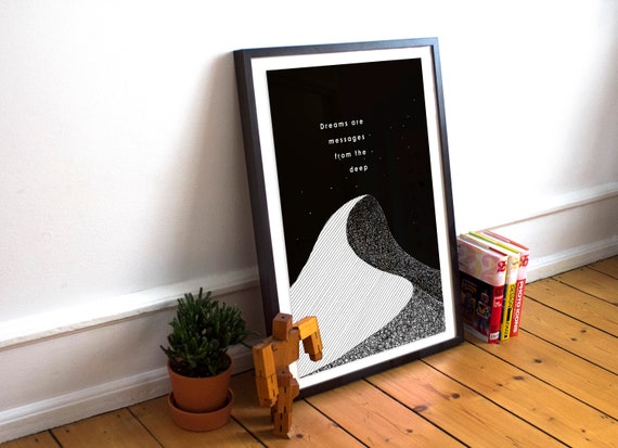 Dune Fanmade Zitat Poster Träume sind Botschaften aus der Tiefe. | Poster