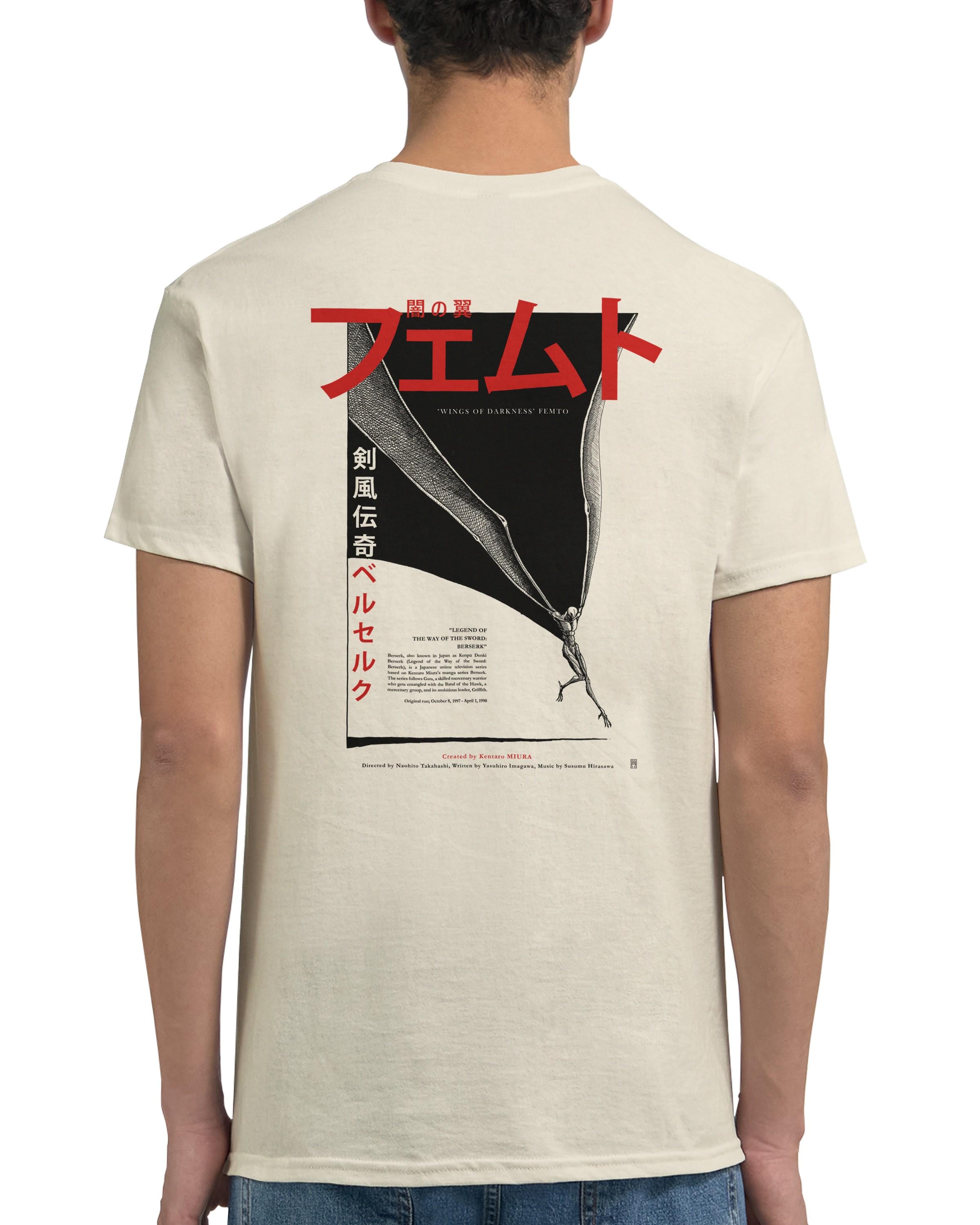 ベルセルク グリフィス・フェムト Tシャツ：闇の翼 アニメデザイン 
