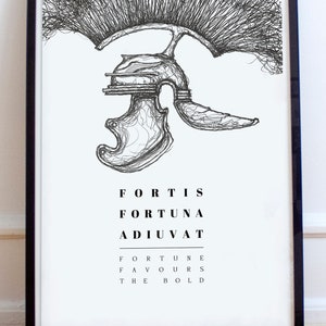 Fortis Fortuna Adiuvat La fortune favorise les audacieux Phrase latine Téléchargement immédiat image 8