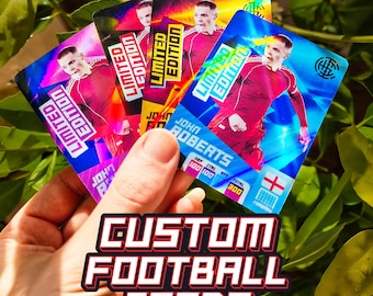 Custom Football Card Printing Holographic | Personalised Sports TCG Print Service 8.8cm x 6.3cm