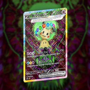Cartão personalizado Mimikyu Terastallize | Cartão holográfico TCG