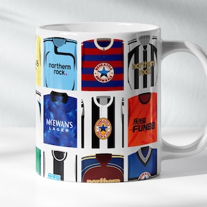 Newcastle United Mug | 11oz Classic Football Kits History Ceramic Cup