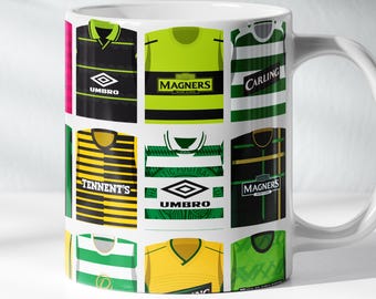 Celtic Mug | 11oz Classic Football Kits History Ceramic Cup