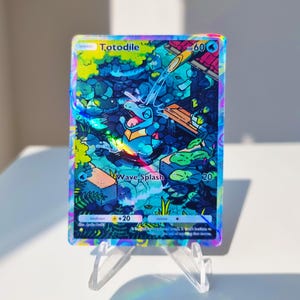 Totodile Pocket Holographic Card Wisdom of Sea and Sky | Custom Made TCG Cards