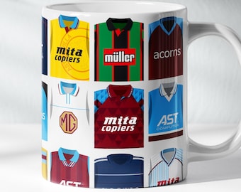 Aston Villa Mug | 11oz Classic Football Kits History Ceramic Cup