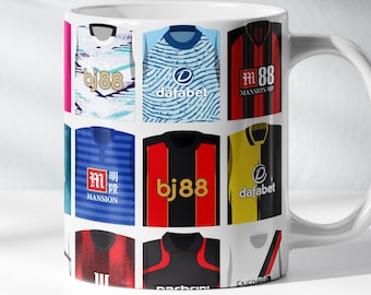 Bournemouth Mug | 11oz Classic Football Kits History Ceramic Cup
