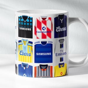 Chelsea FC Mug | 11oz Classic Football Kits History Ceramic Cup