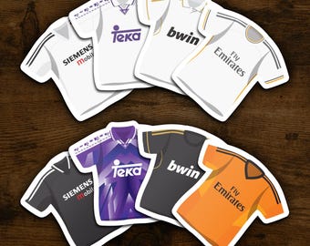 Real Madrid Stickers | Set of 8 Vinyl Stickers Waterproof Football Club