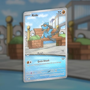 Riolu Custom Card | Holographic Card TCG