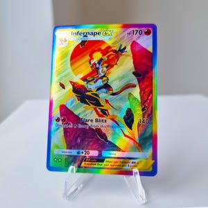 Infernape ex Pocket Holographic Card Space-Time Smackdown | Custom Made TCG Cards