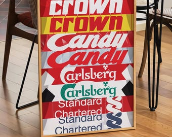 Liverpool FC Retro Shirts Stack Poster | Home Decor Unframed Football club Print Wall Art Classic Kit A4 A3 A2 A1 A0