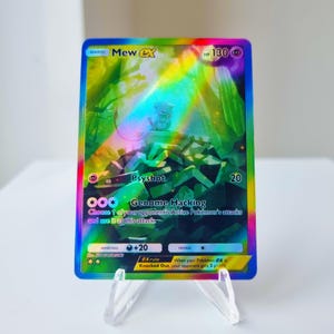 Mew ex Pocket Holographic Card Mythical Island | Custom Made TCG Cards