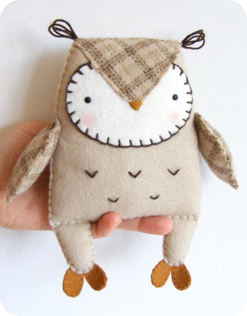 Felt PDF Sewing Pattern Felt Owl Softie. Cute Nursery Decor Etsy