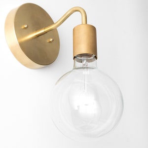 Minimalist Lighting - Mid Century - Modern Wall Sconce -  Brass Lighting - Model No. 3655