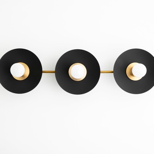 3 Light Vanity Light Fixture Decorative Vanity Mid Century Etsy