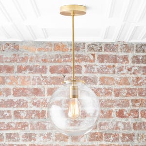Modern Brass Light - Modern Chandelier - Hanging Chandelier - Brass Pendant Light - Mid Century Lighting - Foyer Light - Model No. 3972 image 6