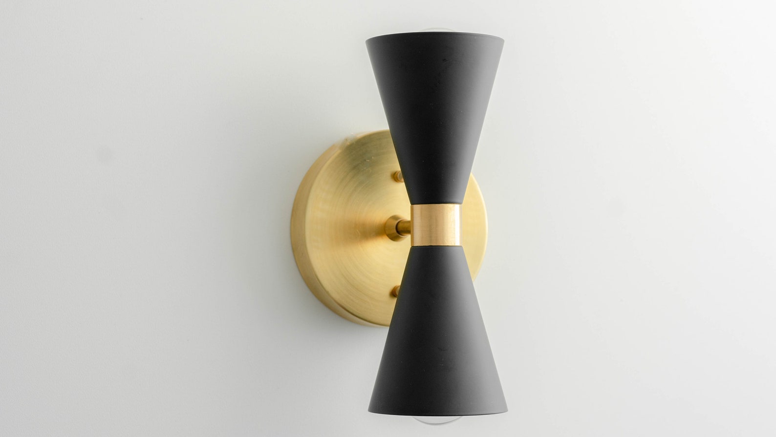 Black Sconce Large Cone Geometric Sconce Lighting Fixtures | Etsy