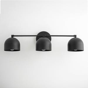 Vanity Lighting - 3 Bulb Vanity Light - Bathroom Lighting - Deep Ball Shades - Model No. 7565