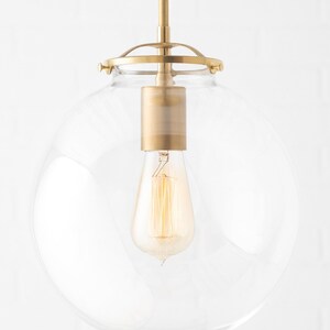 Modern Brass Light - Modern Chandelier - Hanging Chandelier - Brass Pendant Light - Mid Century Lighting - Foyer Light - Model No. 3972 image 3